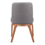 Silla Comercial para Bistró - ZUO AYR - Gris Pizarra - Asiento y Respaldo Tapizados en Lino Sintético - 110126 - Zuo - NOGAL BEAT - Silla Comercial Interior