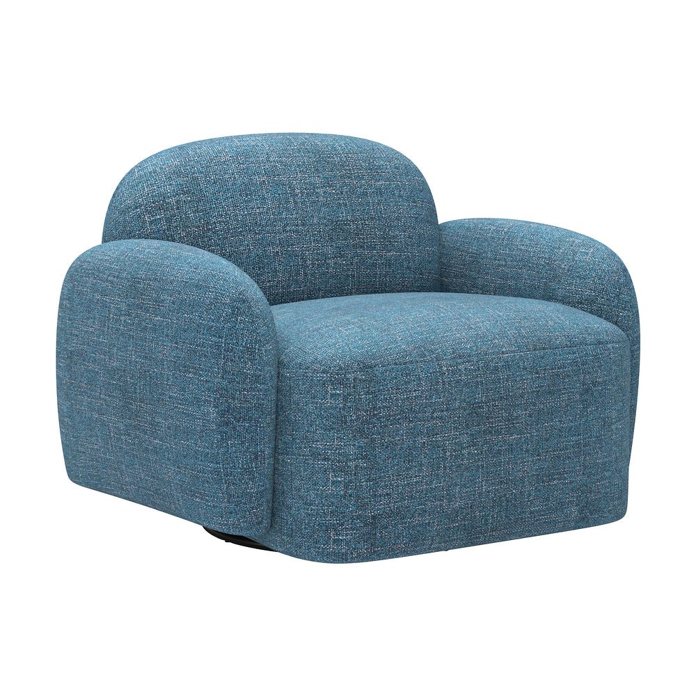 Silla Comercial para Bistró - ZUO CLEO - Azul - Asiento y Respaldo Tapizados en Tejido Texturizado - 110888 - Zuo - NOGAL BEAT - Silla Comercial Interior