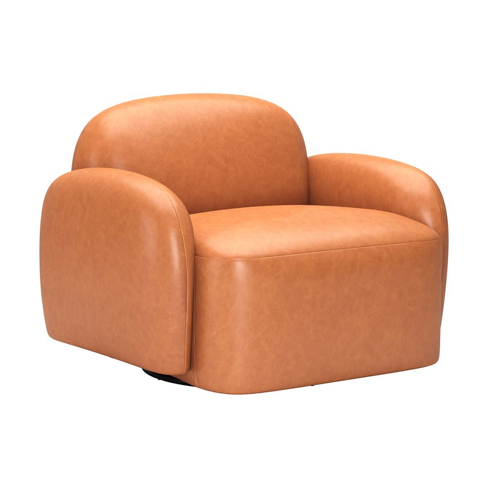 Silla Comercial para Bistró - ZUO CLEO - Café - Asiento y Respaldo Tapizados en Piel Sintética - 110892 - Zuo - NOGAL BEAT - Silla Comercial Interior