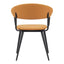 Silla Comercial para Bistró - ZUO SIMA - Café - Asiento y Respaldo Tapizados en Piel Sintética - 110352 - Zuo - NOGAL BEAT - Silla Comercial Interior