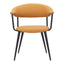 Silla Comercial para Bistró - ZUO SIMA - Café - Asiento y Respaldo Tapizados en Piel Sintética - 110352 - Zuo - NOGAL BEAT - Silla Comercial Interior