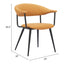 Silla Comercial para Bistró - ZUO SIMA - Café - Asiento y Respaldo Tapizados en Piel Sintética - 110352 - Zuo - NOGAL BEAT - Silla Comercial Interior