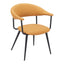 Silla Comercial para Bistró - ZUO SIMA - Café - Asiento y Respaldo Tapizados en Piel Sintética - 110352 - Zuo - NOGAL BEAT - Silla Comercial Interior