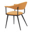 Silla Comercial para Bistró - ZUO SIMA - Café - Asiento y Respaldo Tapizados en Piel Sintética - 110352 - Zuo - NOGAL BEAT - Silla Comercial Interior