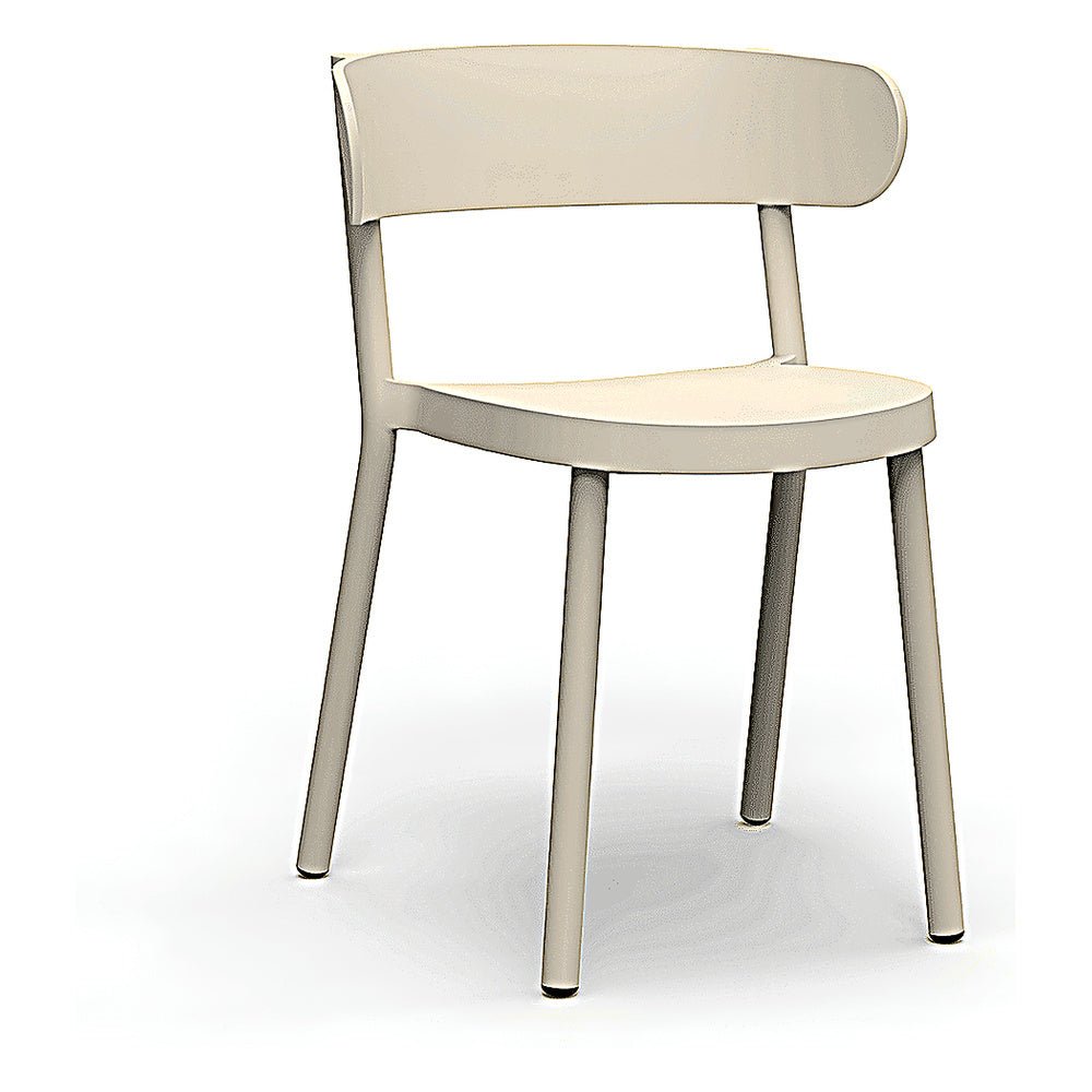 Silla Comercial para Cafetería Protección UV - RESOL CASINO - Varios Colores - Asiento y Respaldo en Polipropileno - 03954 - Resol - NOGAL BEAT - Silla Comercial Exterior
