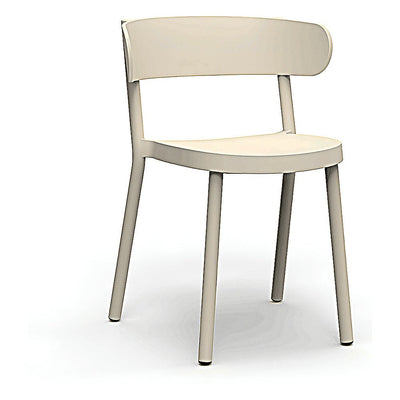 Silla Comercial para Cafetería Protección UV - RESOL CASINO - Varios Colores - Asiento y Respaldo en Polipropileno - 03954 - Resol - NOGAL BEAT - Silla Comercial Exterior