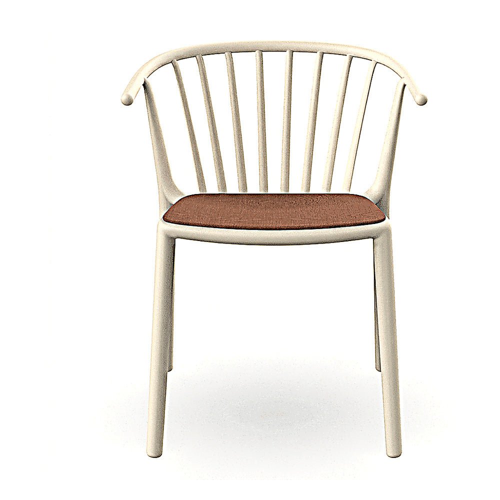 Silla Comercial para Cafetería Protección UV - RESOL WOODY - Varios Colores - Asiento Tapizado - 07093 - Resol - NOGAL BEAT - Silla Comercial Exterior