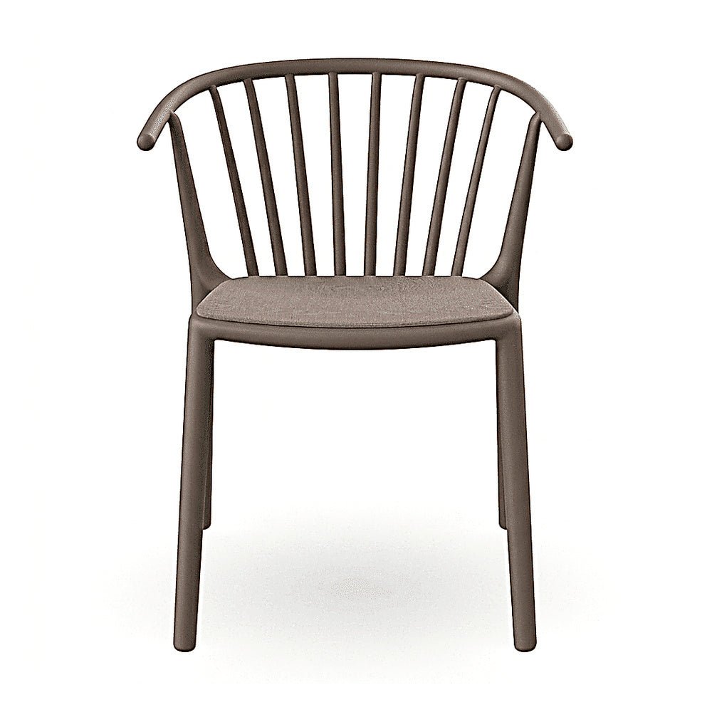 Silla Comercial para Cafetería Protección UV - RESOL WOODY - Varios Colores - Asiento Tapizado - 07095 - Resol - NOGAL BEAT - Silla Comercial Exterior