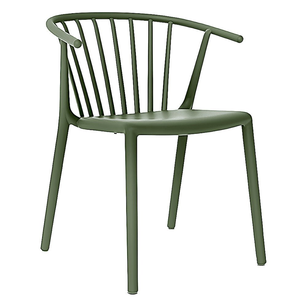 Silla Comercial para Cafetería Protección UV - RESOL WOODY - Varios Colores - Asiento y Respaldo en Polipropileno - 04150 - Resol - NOGAL BEAT - Silla Comercial Exterior