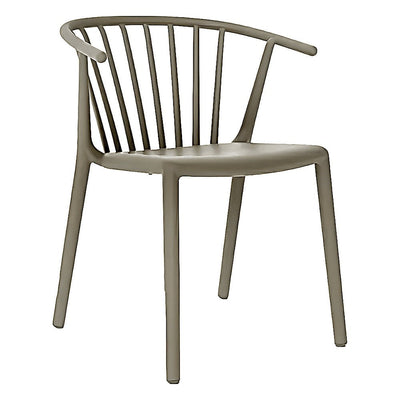 Silla Comercial para Cafetería Protección UV - RESOL WOODY - Varios Colores - Asiento y Respaldo en Polipropileno - 04148 - Resol - NOGAL BEAT - Silla Comercial Exterior