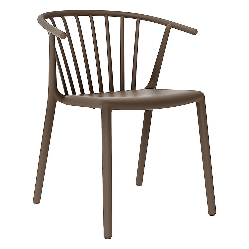 Silla Comercial para Cafetería Protección UV - RESOL WOODY - Varios Colores - Asiento y Respaldo en Polipropileno - 04149 - Resol - NOGAL BEAT - Silla Comercial Exterior