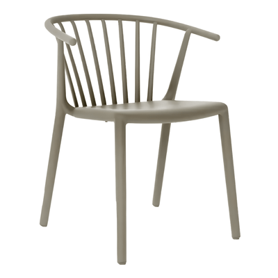 Silla Comercial para Cafetería Protección UV - RESOL WOODY - Varios Colores - Asiento y Respaldo en Polipropileno - 04148 - Resol - NOGAL BEAT - Sillas