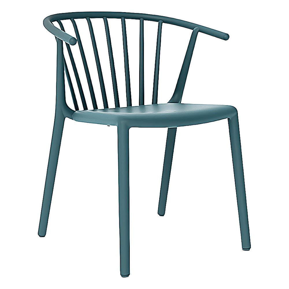 Silla Comercial para Cafetería Protección UV - RESOL WOODY - Varios Colores - Asiento y Respaldo en Polipropileno - 04152 - Resol - NOGAL BEAT - Silla Comercial Exterior