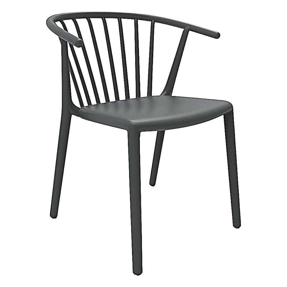 Silla Comercial para Cafetería Protección UV - RESOL WOODY - Varios Colores - Asiento y Respaldo en Polipropileno - 04151 - Resol - NOGAL BEAT - Silla Comercial Exterior