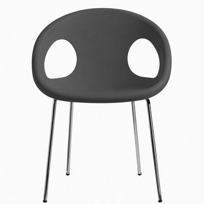 Silla Comercial para cafetería Reciclable - LABENZE DROP 155-15020 - Varios Colores - Tubular Acero Cromo