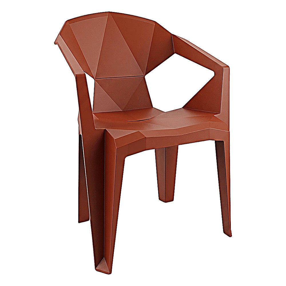 Silla Comercial para Cafetería y Comedor al Aire Libre Monobloc - RESOL DELTA - Varios Colores - Apilable con 4 Puntas y Protección UV - 07165 - Resol - NOGAL BEAT - Silla Comercial Exterior