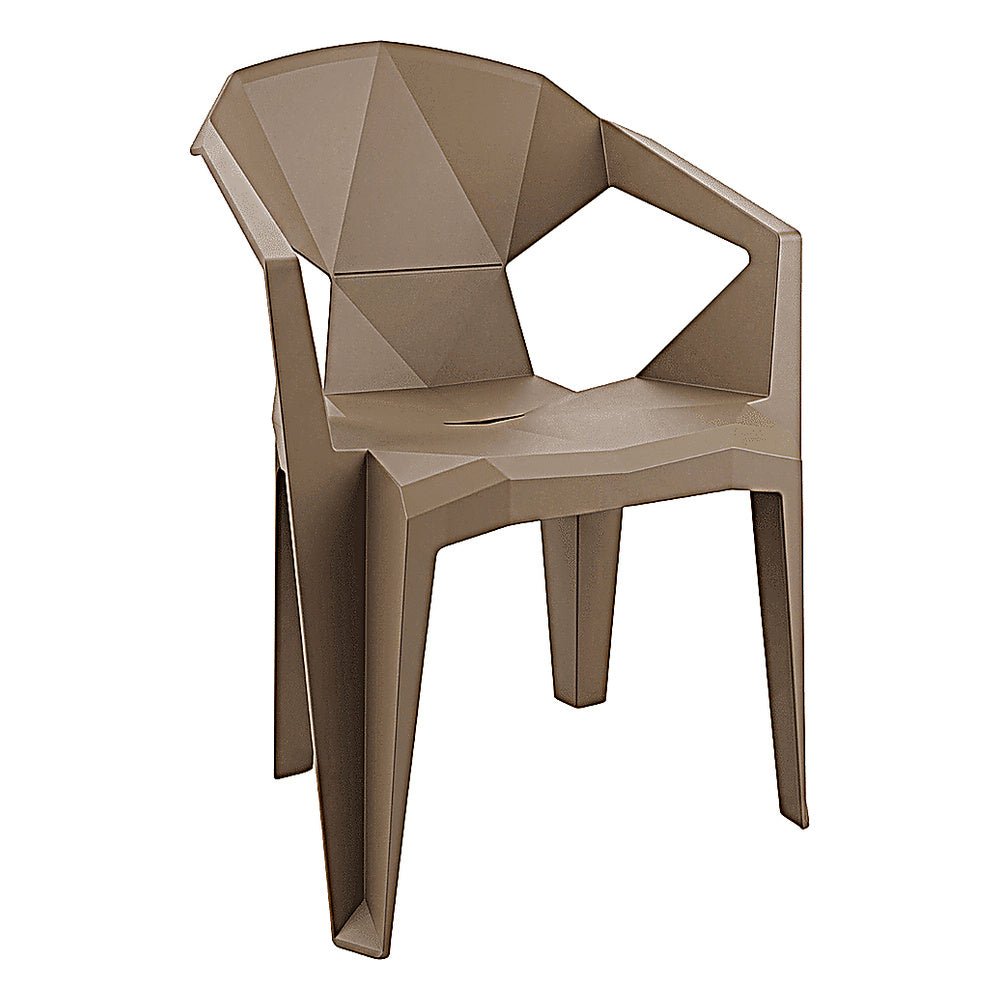 Silla Comercial para Cafetería y Comedor al Aire Libre Monobloc - RESOL DELTA - Varios Colores - Apilable con 4 Puntas y Protección UV - 03938 - Resol - NOGAL BEAT - Silla Comercial Exterior