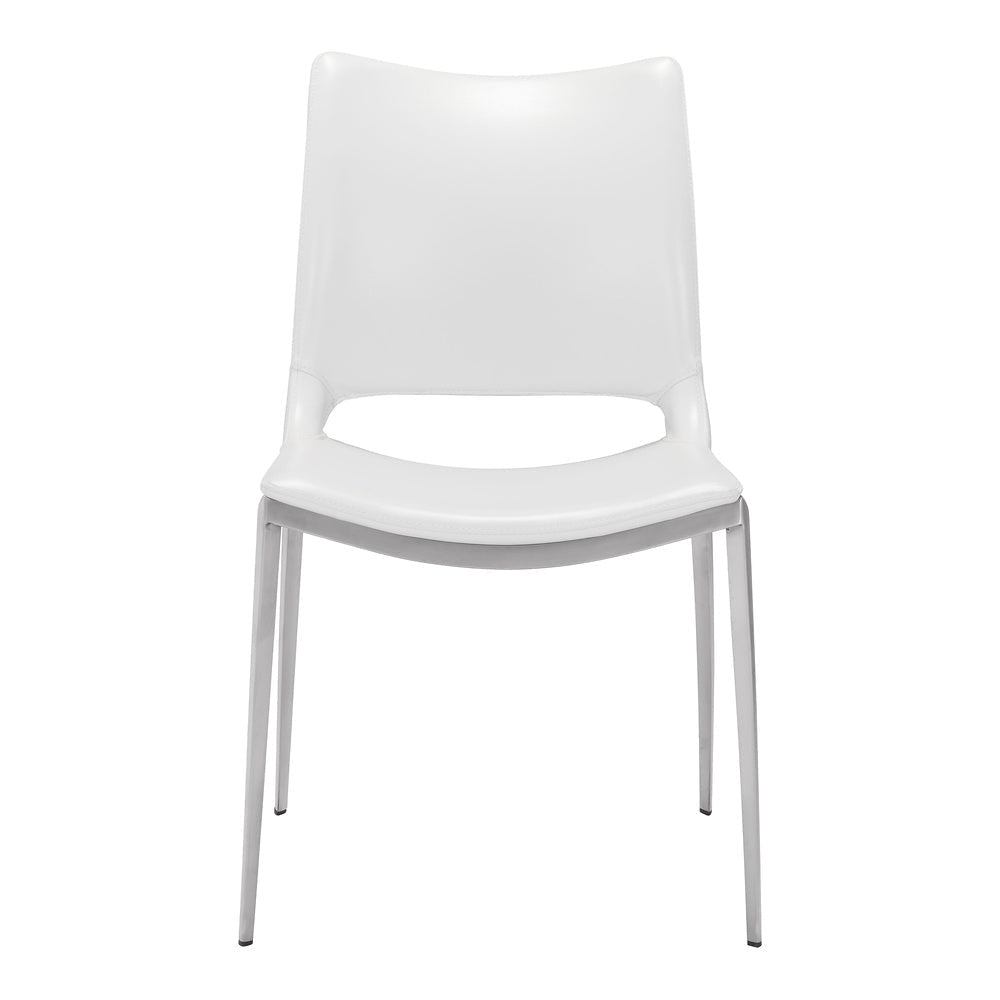 Silla Comercial para Cafetería - ZUO ACE 54x56 101279 - Varios Colores - Asiento y Respaldo Tapizados en Piel Sintética - 101279 - Zuo - NOGAL BEAT - Silla Comercial Interior