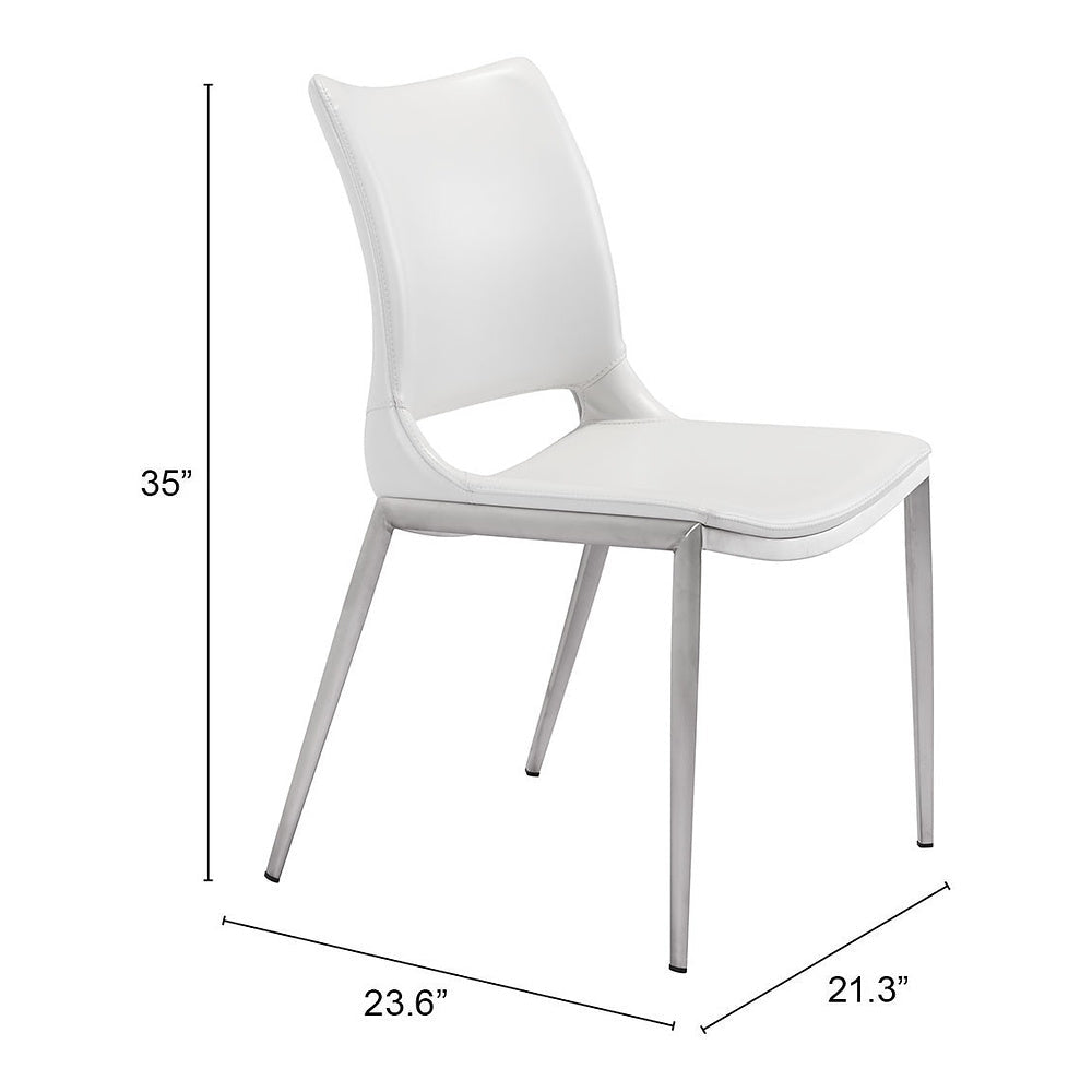 Silla Comercial para Cafetería - ZUO ACE 54x56 101279 - Varios Colores - Asiento y Respaldo Tapizados en Piel Sintética - 101279 - Zuo - NOGAL BEAT - Silla Comercial Interior
