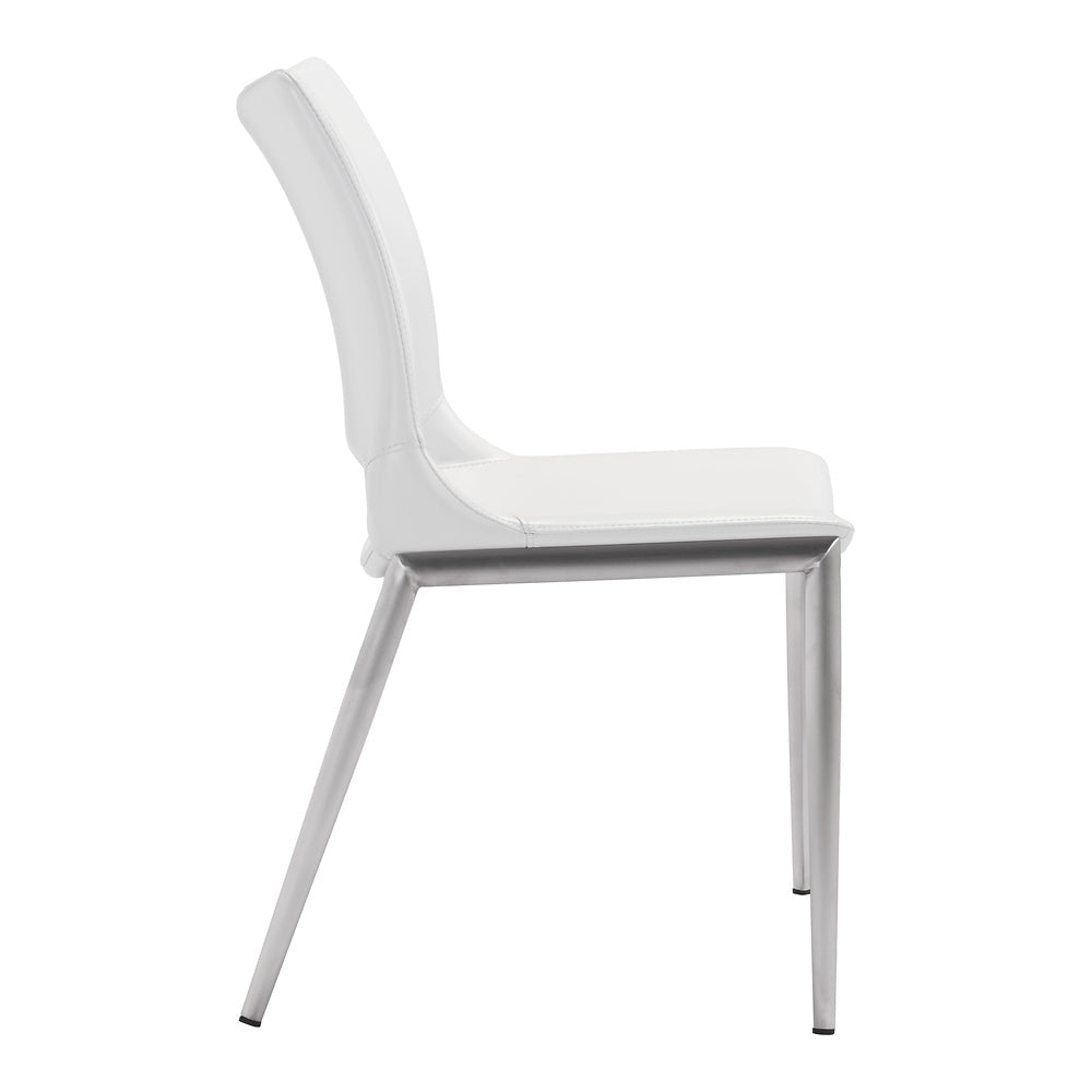 Silla Comercial para Cafetería - ZUO ACE 54x56 101279 - Varios Colores - Asiento y Respaldo Tapizados en Piel Sintética - 101279 - Zuo - NOGAL BEAT - Silla Comercial Interior