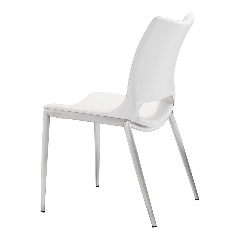 Silla Comercial para Cafetería - ZUO ACE 54x56 101279 - Varios Colores - Asiento y Respaldo Tapizados en Piel Sintética - 101279 - Zuo - NOGAL BEAT - Silla Comercial Interior