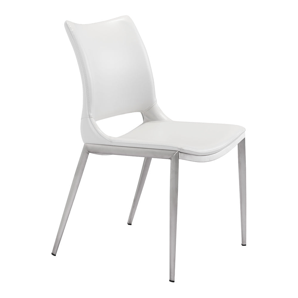 Silla Comercial para Cafetería - ZUO ACE 54x56 101279 - Varios Colores - Asiento y Respaldo Tapizados en Piel Sintética - 101279 - Zuo - NOGAL BEAT - Silla Comercial Interior