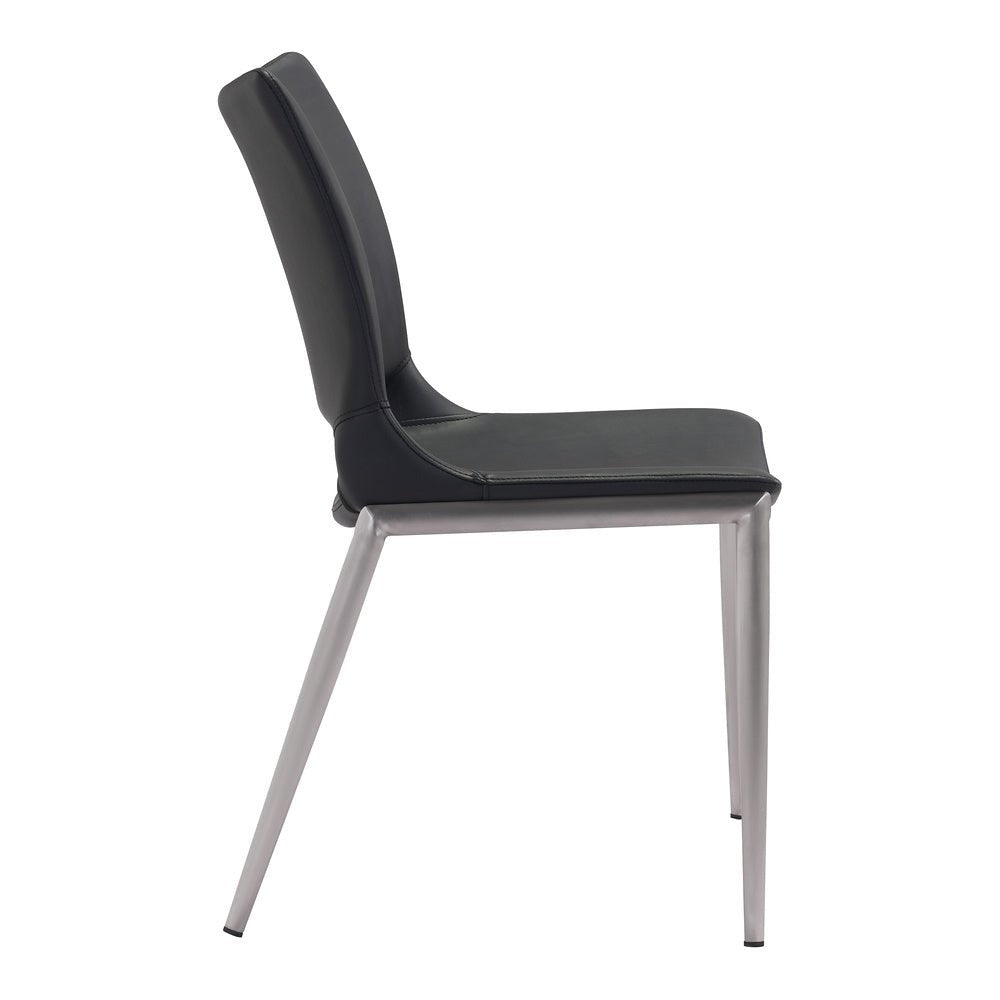 Silla Comercial para Cafetería - ZUO ACE 54x56 101280 - Varios Colores - Asiento y Respaldo Tapizados en Piel Sintética - 101280 - Zuo - NOGAL BEAT - Silla Comercial Interior