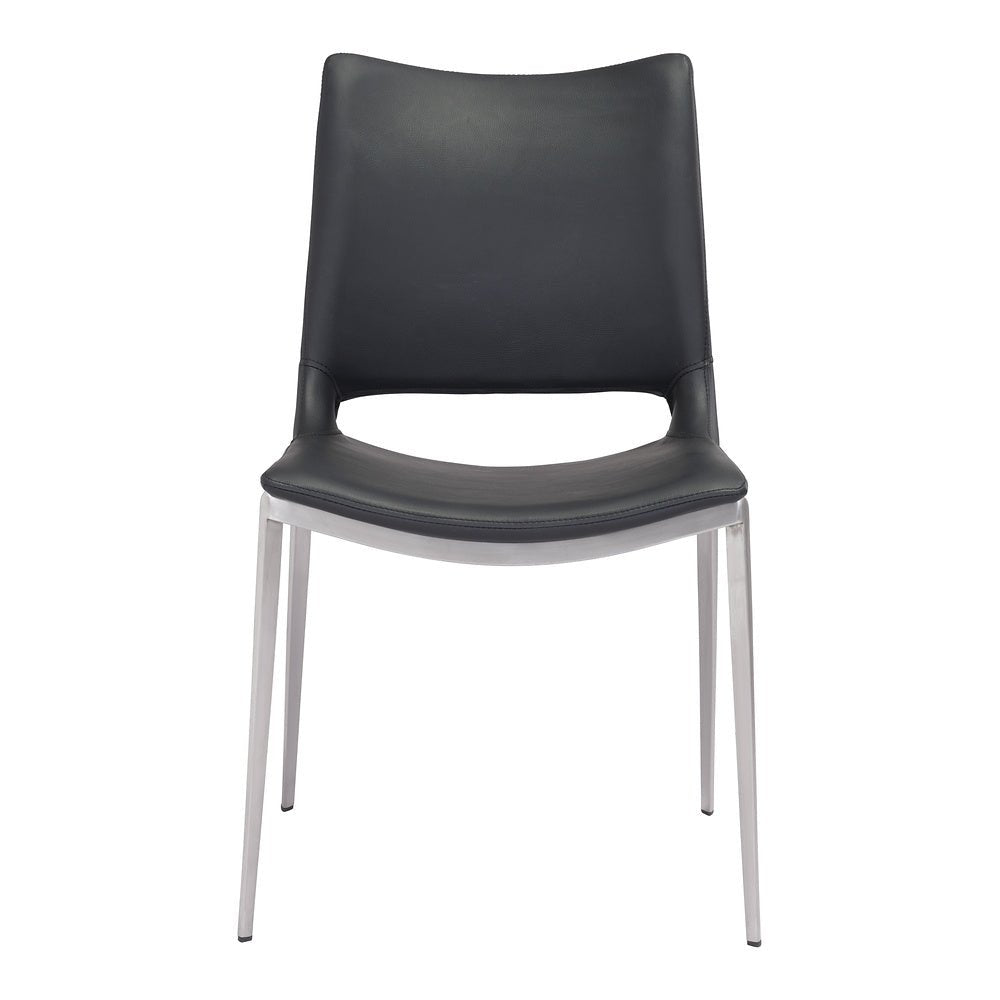 Silla Comercial para Cafetería - ZUO ACE 54x56 101280 - Varios Colores - Asiento y Respaldo Tapizados en Piel Sintética - 101280 - Zuo - NOGAL BEAT - Silla Comercial Interior