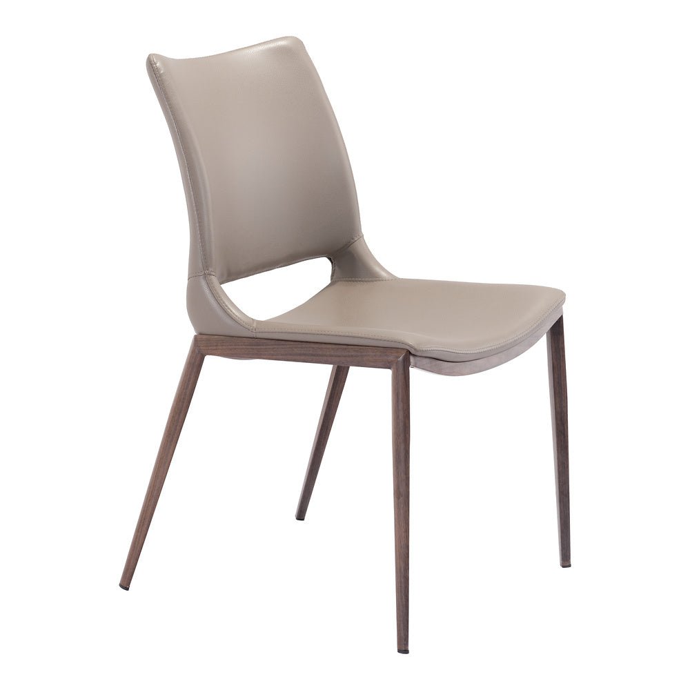 Silla Comercial para Cafetería - ZUO ACE 54x56 101282 - Varios Colores - Asiento y Respaldo Tapizados en Piel Sintética - 101282 - Zuo - NOGAL BEAT - Silla Comercial Interior