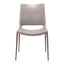 Silla Comercial para Cafetería - ZUO ACE 54x56 101282 - Varios Colores - Asiento y Respaldo Tapizados en Piel Sintética - 101282 - Zuo - NOGAL BEAT - Silla Comercial Interior