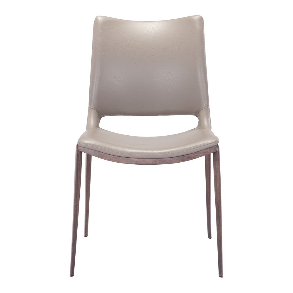 Silla Comercial para Cafetería - ZUO ACE 54x56 101282 - Varios Colores - Asiento y Respaldo Tapizados en Piel Sintética - 101282 - Zuo - NOGAL BEAT - Silla Comercial Interior