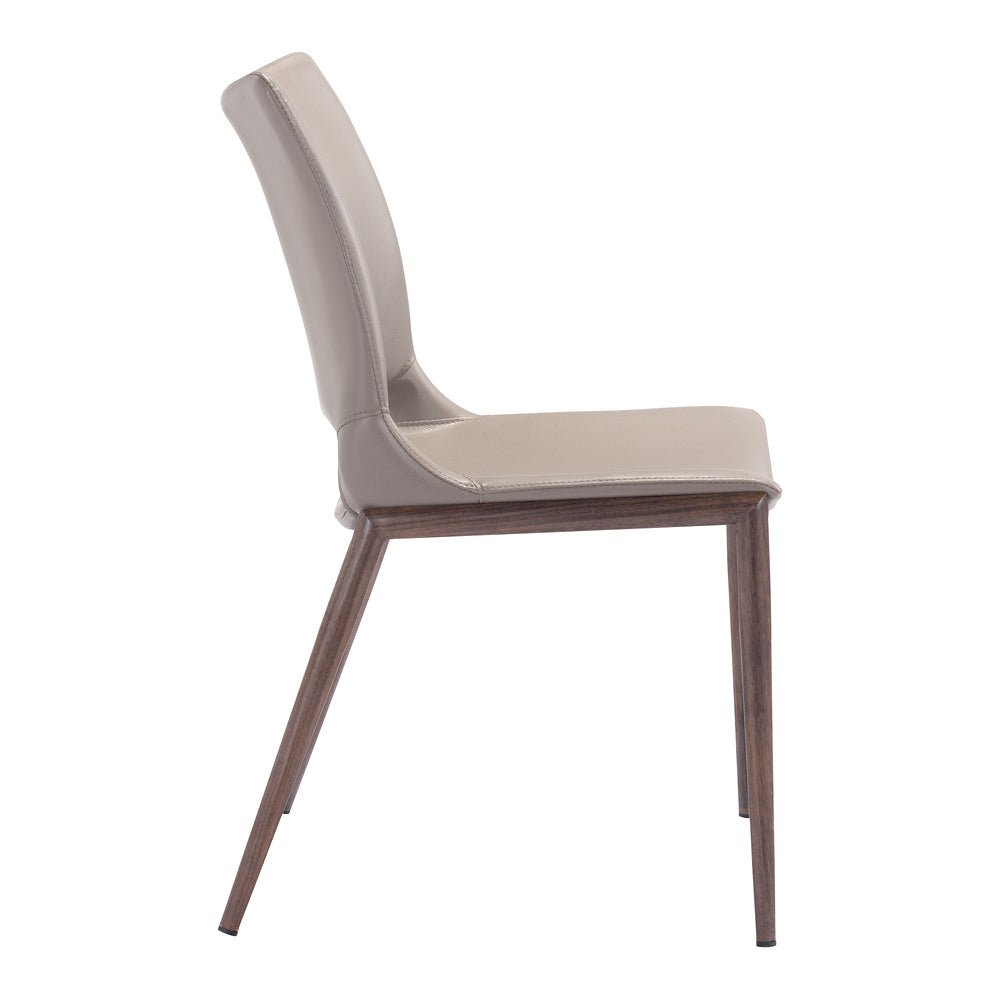 Silla Comercial para Cafetería - ZUO ACE 54x56 101282 - Varios Colores - Asiento y Respaldo Tapizados en Piel Sintética - 101282 - Zuo - NOGAL BEAT - Silla Comercial Interior