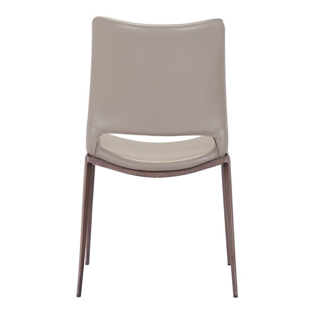 Silla Comercial para Cafetería - ZUO ACE 54x56 101282 - Varios Colores - Asiento y Respaldo Tapizados en Piel Sintética - 101282 - Zuo - NOGAL BEAT - Silla Comercial Interior