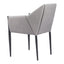 Silla Comercial para Cafetería - ZUO ANDOVER - Gris Pizarra - Asiento y Respaldo Tapizados en Lino Sintético - 110167 - Zuo - NOGAL BEAT - Silla Comercial Interior