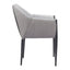 Silla Comercial para Cafetería - ZUO ANDOVER - Gris Pizarra - Asiento y Respaldo Tapizados en Lino Sintético - 110167 - Zuo - NOGAL BEAT - Silla Comercial Interior