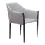 Silla Comercial para Cafetería - ZUO ANDOVER - Gris Pizarra - Asiento y Respaldo Tapizados en Lino Sintético - 110167 - Zuo - NOGAL BEAT - Silla Comercial Interior
