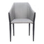 Silla Comercial para Cafetería - ZUO ANDOVER - Gris Pizarra - Asiento y Respaldo Tapizados en Lino Sintético - 110167 - Zuo - NOGAL BEAT - Silla Comercial Interior