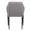 Silla Comercial para Cafetería - ZUO ANDOVER - Gris Pizarra - Asiento y Respaldo Tapizados en Lino Sintético - 110167 - Zuo - NOGAL BEAT - Silla Comercial Interior