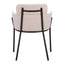 Silla Comercial para Cafetería - ZUO BREMOR - Beige - Asiento y Respaldo Tapizados - 110172 - Zuo - NOGAL BEAT - Silla Comercial Interior