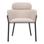 Silla Comercial para Cafetería - ZUO BREMOR - Beige - Asiento y Respaldo Tapizados - 110172 - Zuo - NOGAL BEAT - Silla Comercial Interior