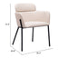 Silla Comercial para Cafetería - ZUO BREMOR - Beige - Asiento y Respaldo Tapizados - 110172 - Zuo - NOGAL BEAT - Silla Comercial Interior