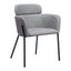 Silla Comercial para Cafetería - ZUO BREMOR - Gris Pizarra - Asiento y Respaldo Tapizados en Lino Sintético - 110171 - Zuo - NOGAL BEAT - Silla Comercial Interior