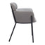 Silla Comercial para Cafetería - ZUO BREMOR - Gris Pizarra - Asiento y Respaldo Tapizados en Lino Sintético - 110171 - Zuo - NOGAL BEAT - Silla Comercial Interior