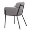 Silla Comercial para Cafetería - ZUO BREMOR - Gris Pizarra - Asiento y Respaldo Tapizados en Lino Sintético - 110171 - Zuo - NOGAL BEAT - Silla Comercial Interior