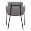Silla Comercial para Cafetería - ZUO BREMOR - Gris Pizarra - Asiento y Respaldo Tapizados en Lino Sintético - 110171 - Zuo - NOGAL BEAT - Silla Comercial Interior