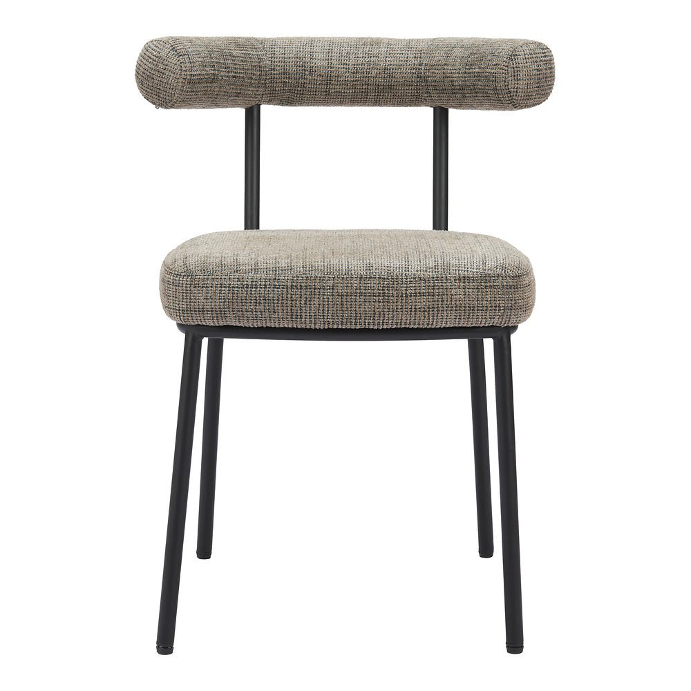 Silla Comercial para Cafetería - ZUO KEDE - Verde Tweed - Asiento y Respaldo Tapizados - 110098 - Zuo - NOGAL BEAT - Silla Comercial Interior