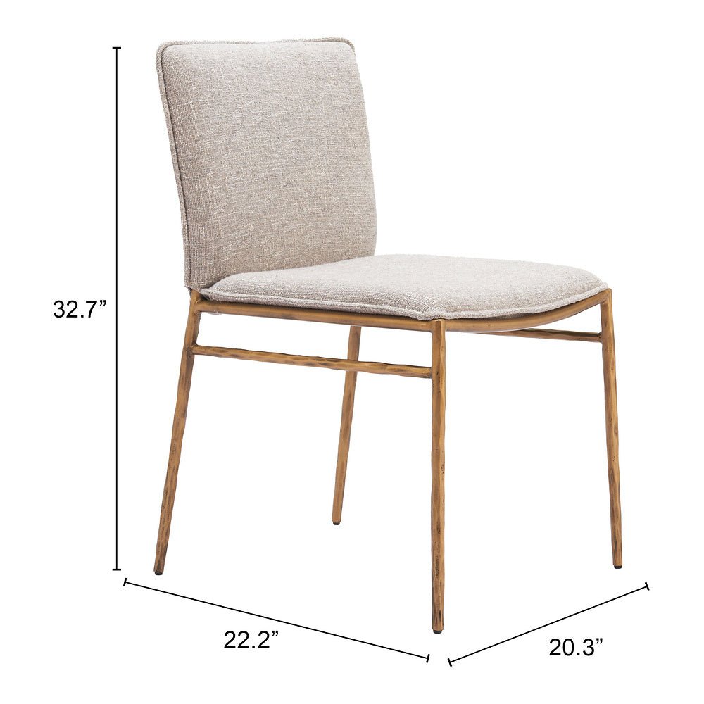 Silla Comercial para Cafetería - ZUO NORDVEST - Varios Colores - Asiento y Respaldo Tapizados en Tejido Texturizado - 110275 - Zuo - NOGAL BEAT - Silla Comercial Interior