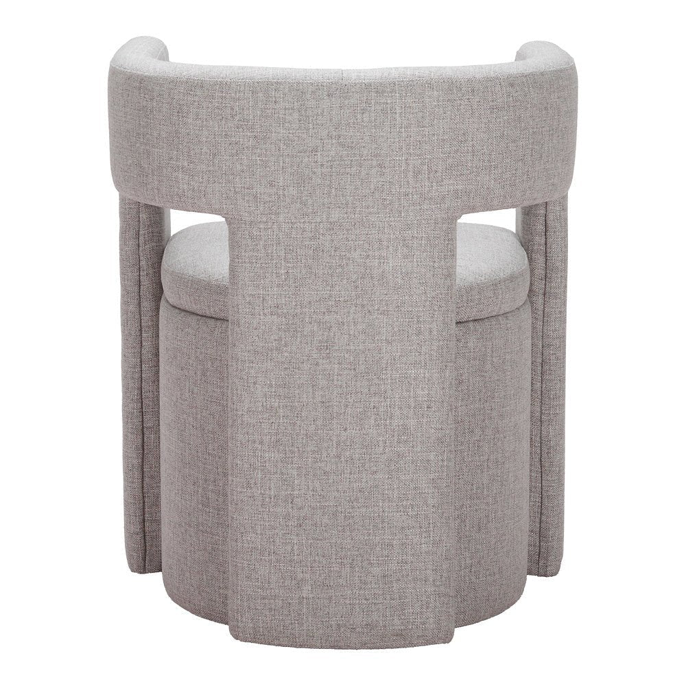 Silla Comercial para Cafetería - ZUO PAPUA - Gris - Asiento y Estructura en Tela de Alto Desempeño 100% Poliéster - 109993 - Zuo - NOGAL BEAT - Silla Comercial Interior
