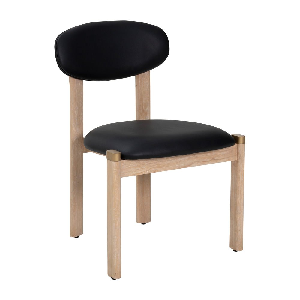 Silla Comercial para Cafetería - ZUO RILOU - Varios Colores - Asiento y Respaldo Tapizados en Piel Sintética - 111179 - Zuo - NOGAL BEAT - Silla Comercial Interior