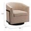 Silla Comercial para Comedor de Empresa - ZUO HANKO - Beige Dorado - Asiento y Respaldo Tapizados en Tejido Texturizado - 110009 - Zuo - NOGAL BEAT - Silla Comercial Interior